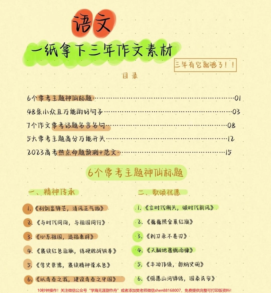 那些写进作文可以让作文锦上添花的作文素材真的很绝#作文 #作文素材 #语文 #图文伙伴计划 #抖音图文来了.pdf_第1页