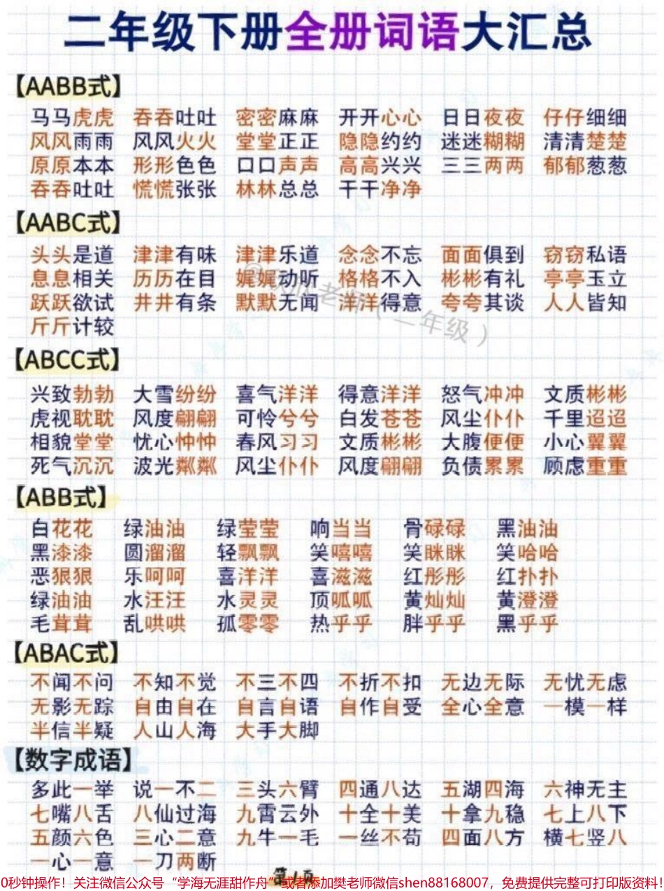 二年级语文下册【全册词语 大汇总】#二年级语文下册 #家长收藏孩子受益 #二年级 #必考考点 #小学语文.pdf_第2页