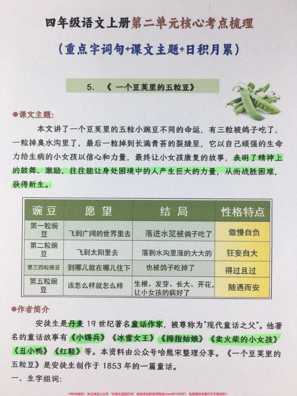 四年级上册语文第二单元核心考点梳理总结#四年级语文 #小学语文 #小学语文知识点 #四年级 #四年级上册语文.pdf_第1页