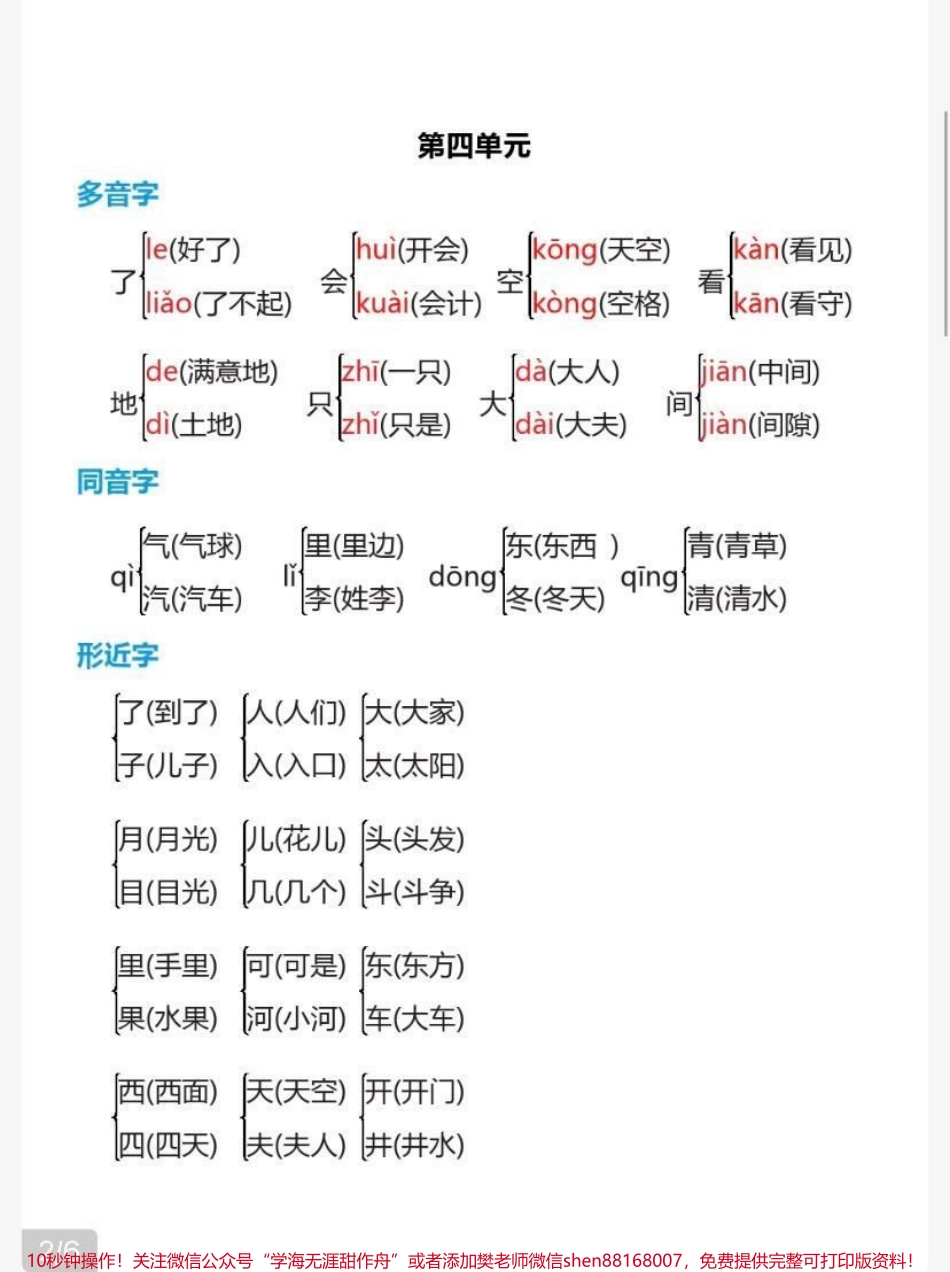 一年级上册语文期末总复习重点必考知识点归纳#家长收藏孩子受益 #教育 #学习 #期末复习 #知识点总结.pdf_第2页