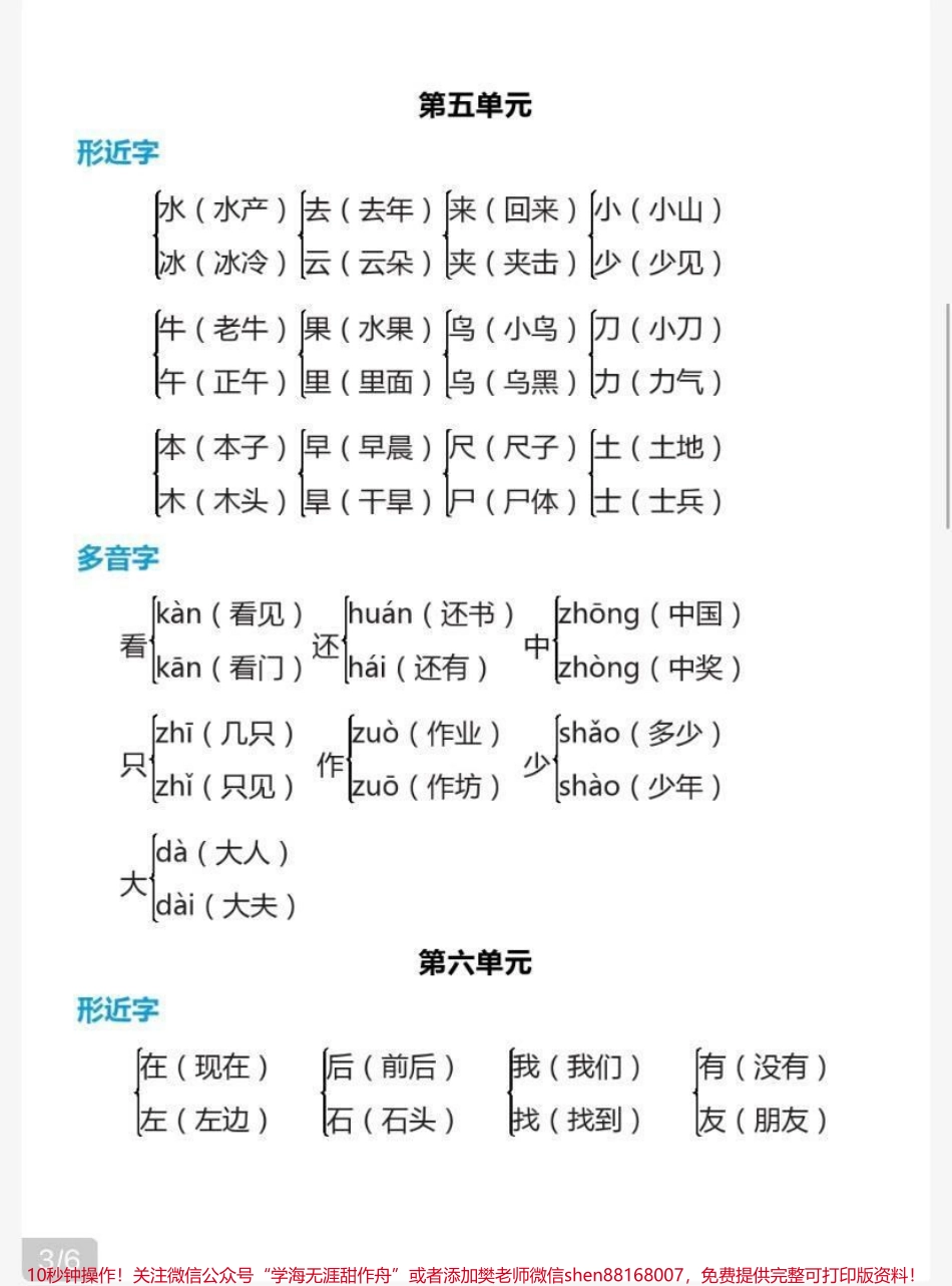 一年级上册语文期末总复习重点必考知识点归纳#家长收藏孩子受益 #教育 #学习 #期末复习 #知识点总结.pdf_第3页