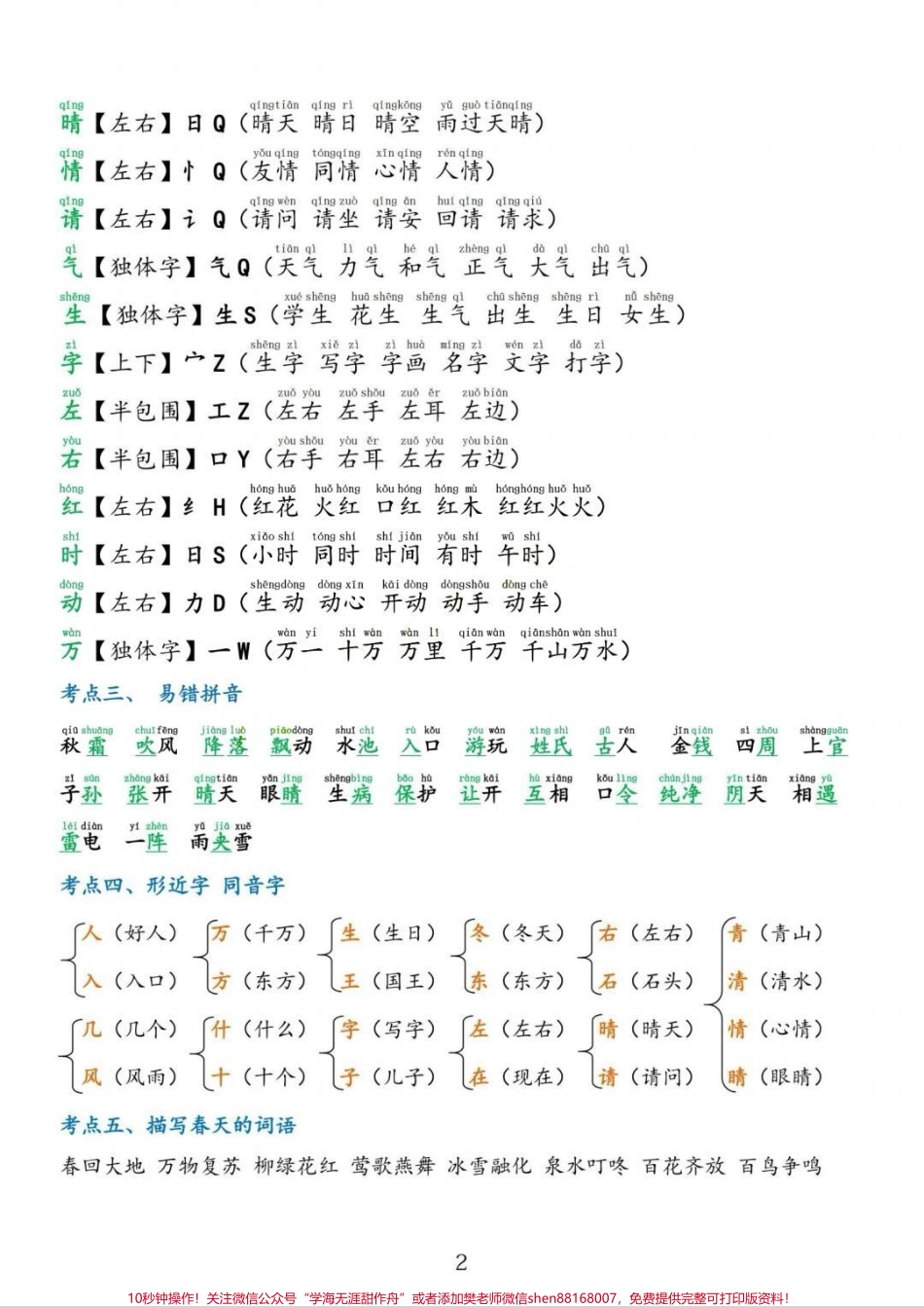 一年级下册1-8单元知识点总结语文搞定这24张纸一年级下册语文可以躺平了#语文 #一年级语文 #一年级重点知识归纳 #一年级下册 #小学语文知识点.pdf_第3页