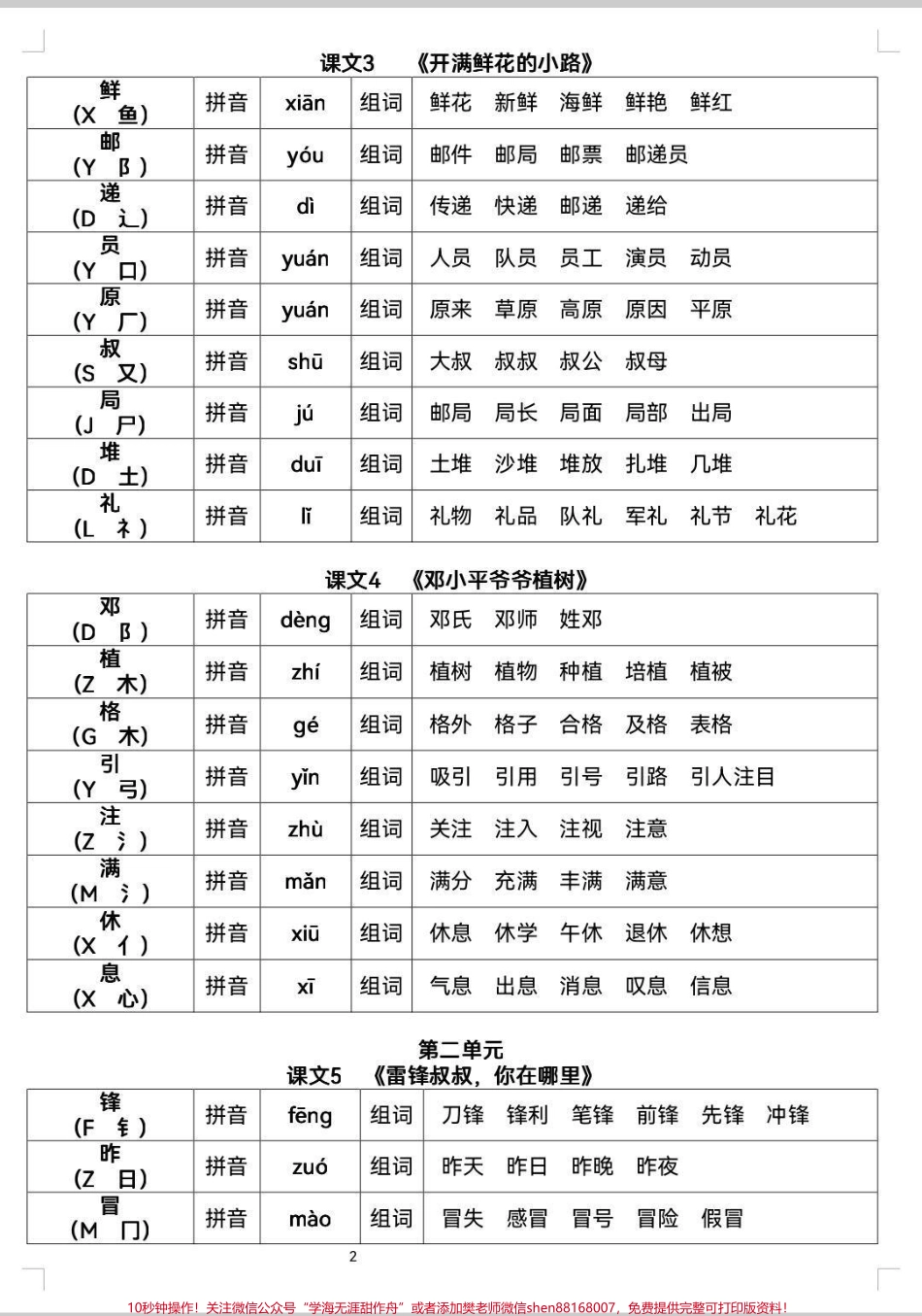 二年级下册生字注音组词码住二年级生字注音组词每天晨读10分钟生字词妥了#二年级 #语文 #生字 #生字组词 #知识分享.pdf_第2页