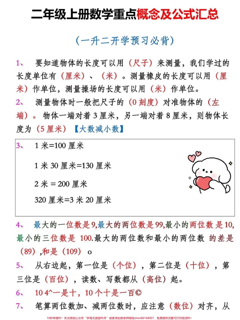 一升二数学必背重点概念及公式汇总一升二数学暑假必背重点概念及公式汇总老师给大家整理出来了都是考试常考必考重点家长收藏打印出来给孩子学习开学轻松掌握语文重点有电子版可打印！！！#二年级数学 #公式 #知识点总结 #小学数学 @抖音小助手(1).pdf_第2页