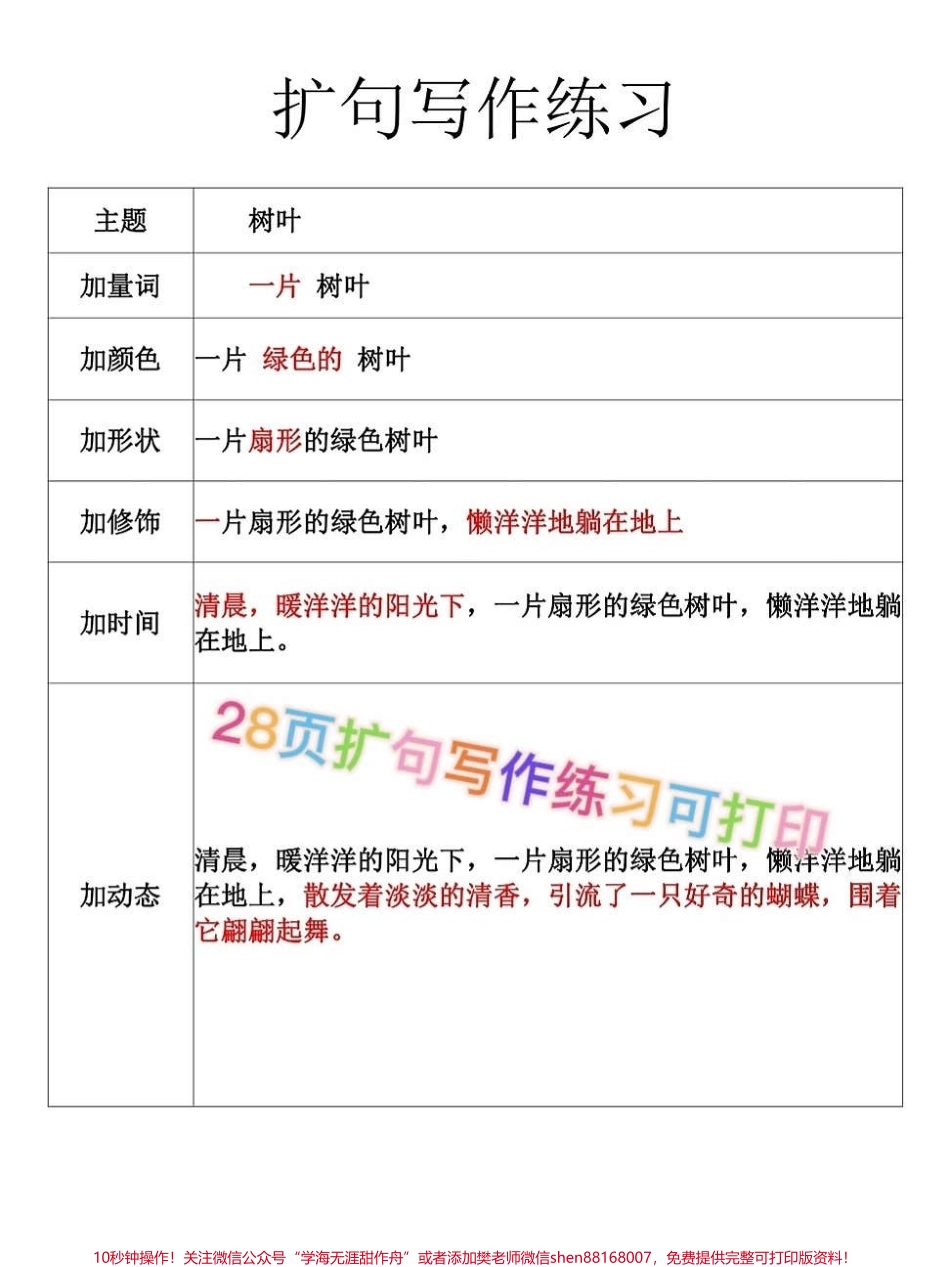 一年级语文上册词语累积识字课文扩写句子训#每天学习一点点进步一点点 #学霸秘籍 #关注我持续更新小学知识 #扩写句子 #小学语文怎么学.pdf_第3页