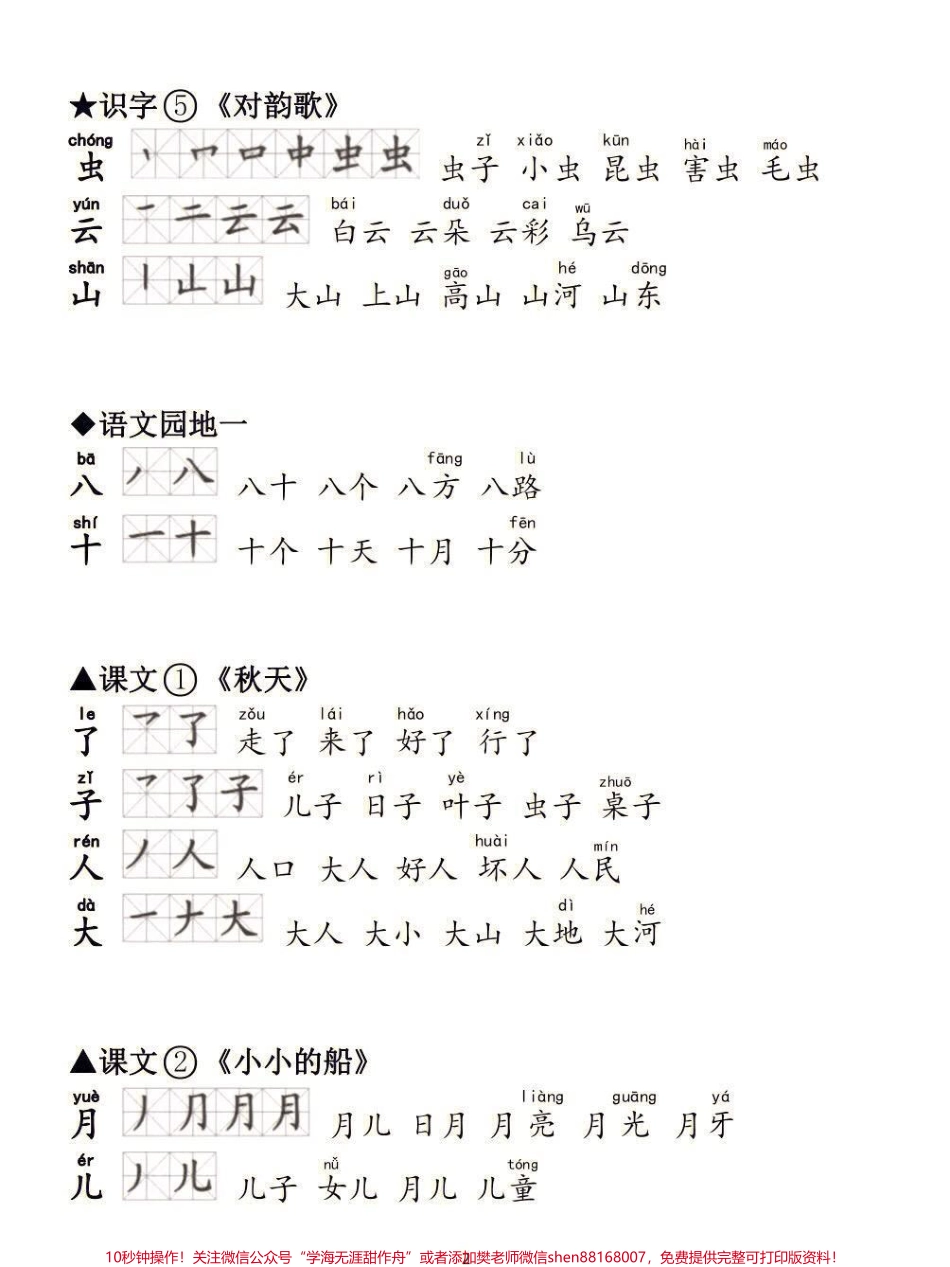 一年级语文生字笔顺组词练习一年级语文上册生字笔顺组词#生字笔顺组词 #一年级#一年级语文 #一年级上册语文 #家长收藏孩子受益.pdf_第2页