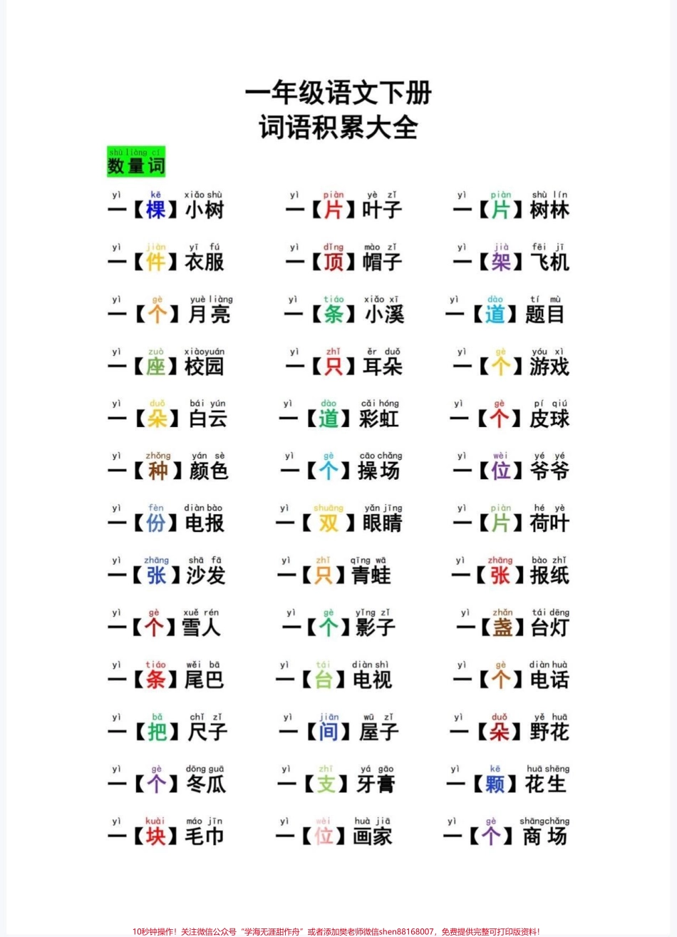 一年级语文下册词语积累大全一年级语文下册词语积累大全#一年级#词语积累 #一年级语文 #知识分享 #家长收藏孩子受益.pdf_第2页