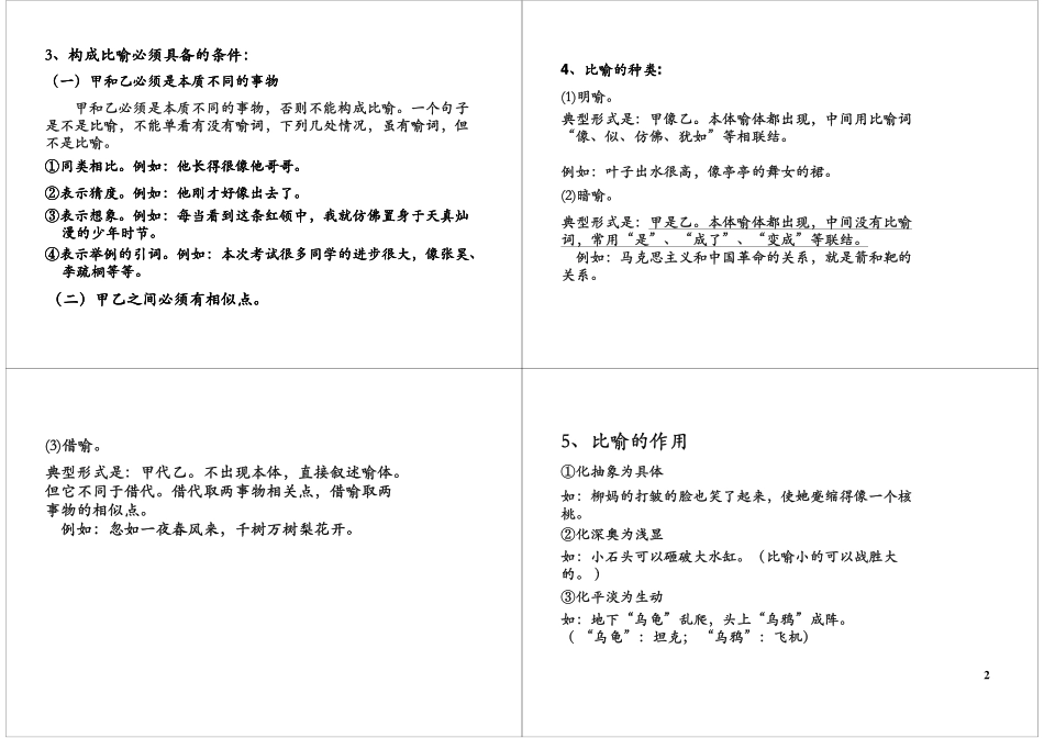 [第1讲]修辞辨析知识精讲(上)-讲义.pdf_第2页