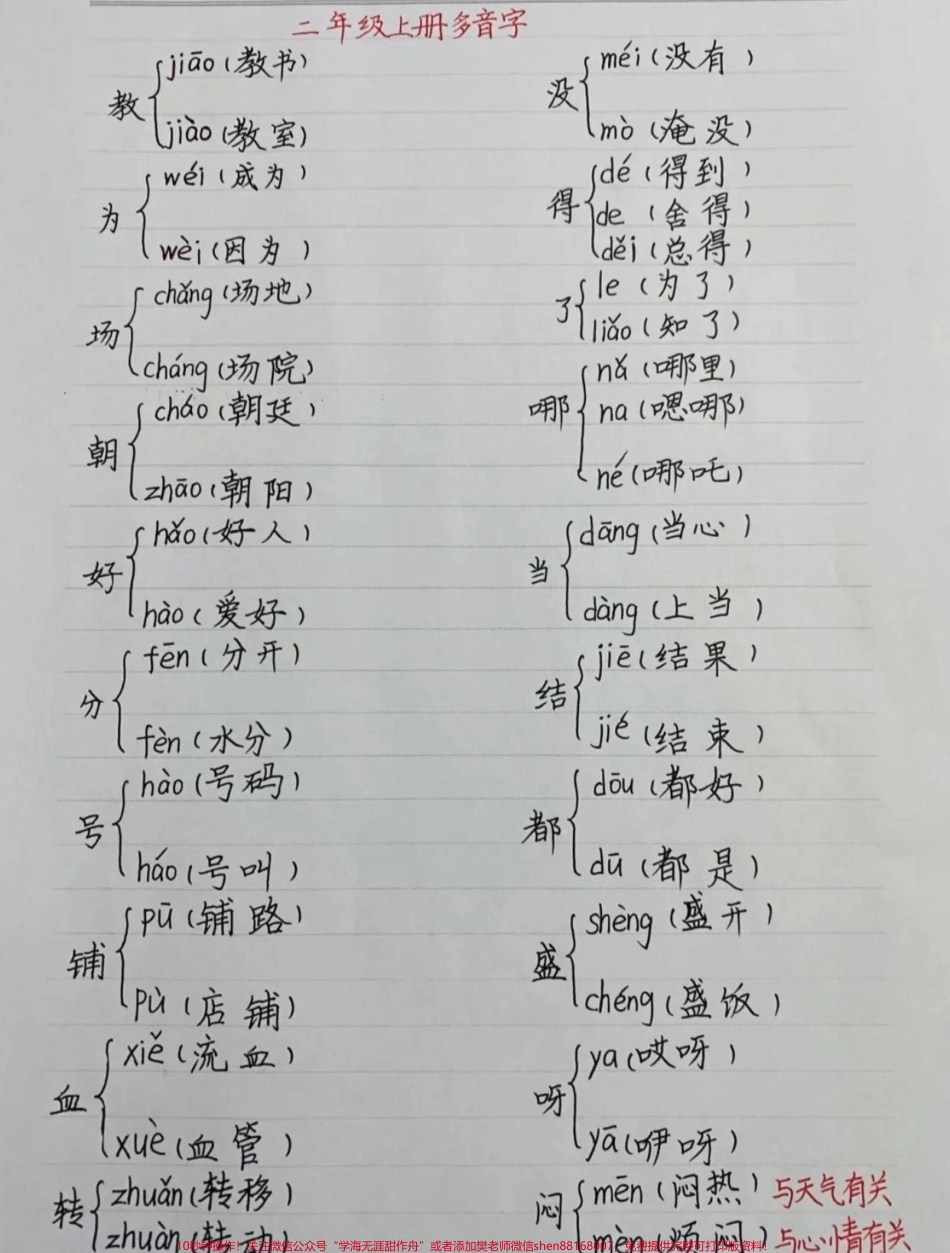 划重点❗️二年级语文上册知识点汇总二年级上册语文中心思想日积月累多音字等#二年级上册语文 #期末复习 #必考考点 #二年级 #家长收藏孩子受益.pdf_第3页