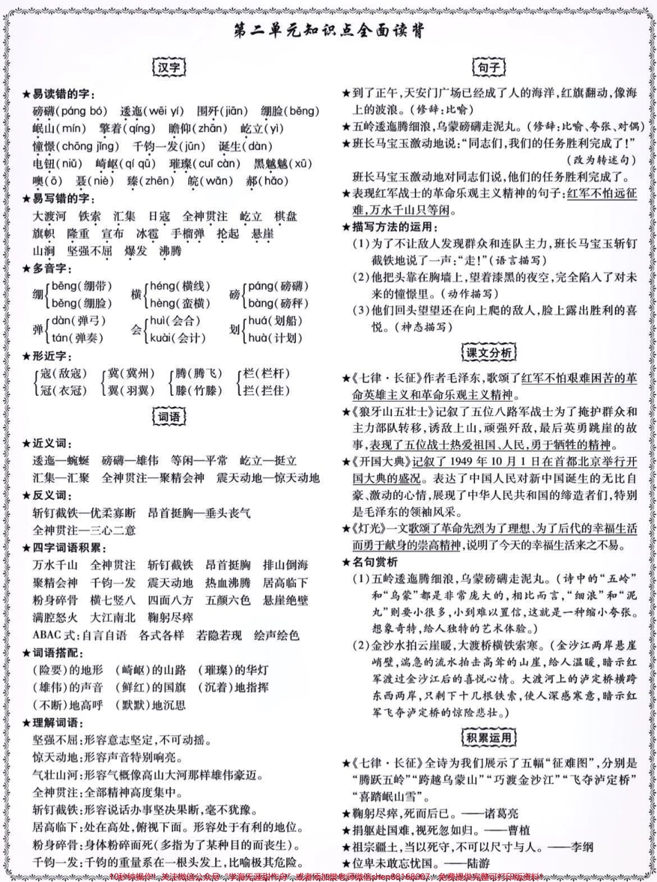 六年级上册单元知识点总结#关注我持续更新小学知识 #学习资料分享 #知识点总结 #小学语文 #六年级 @抖音小助手 @抖音创作者中心 @抖音热点宝@抖音创作者大会.pdf_第2页