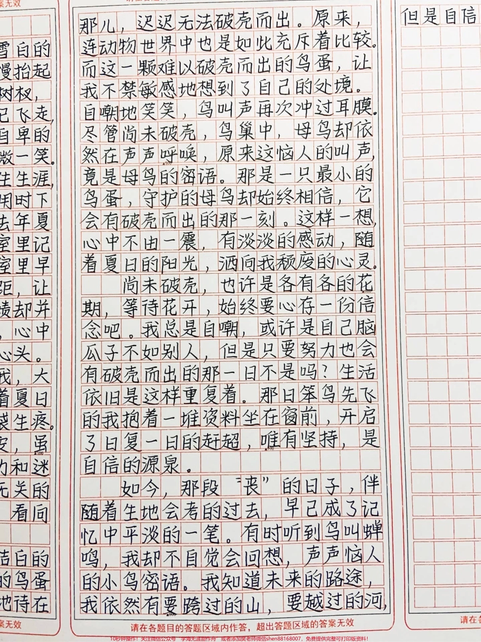 优秀作文《扬起自信的风帆》我知道未来的路途我依然有要跨过的山要越过的河但是自信是我前行的帆#作文 #抖音图文来了 #图文伙伴计划.pdf_第3页