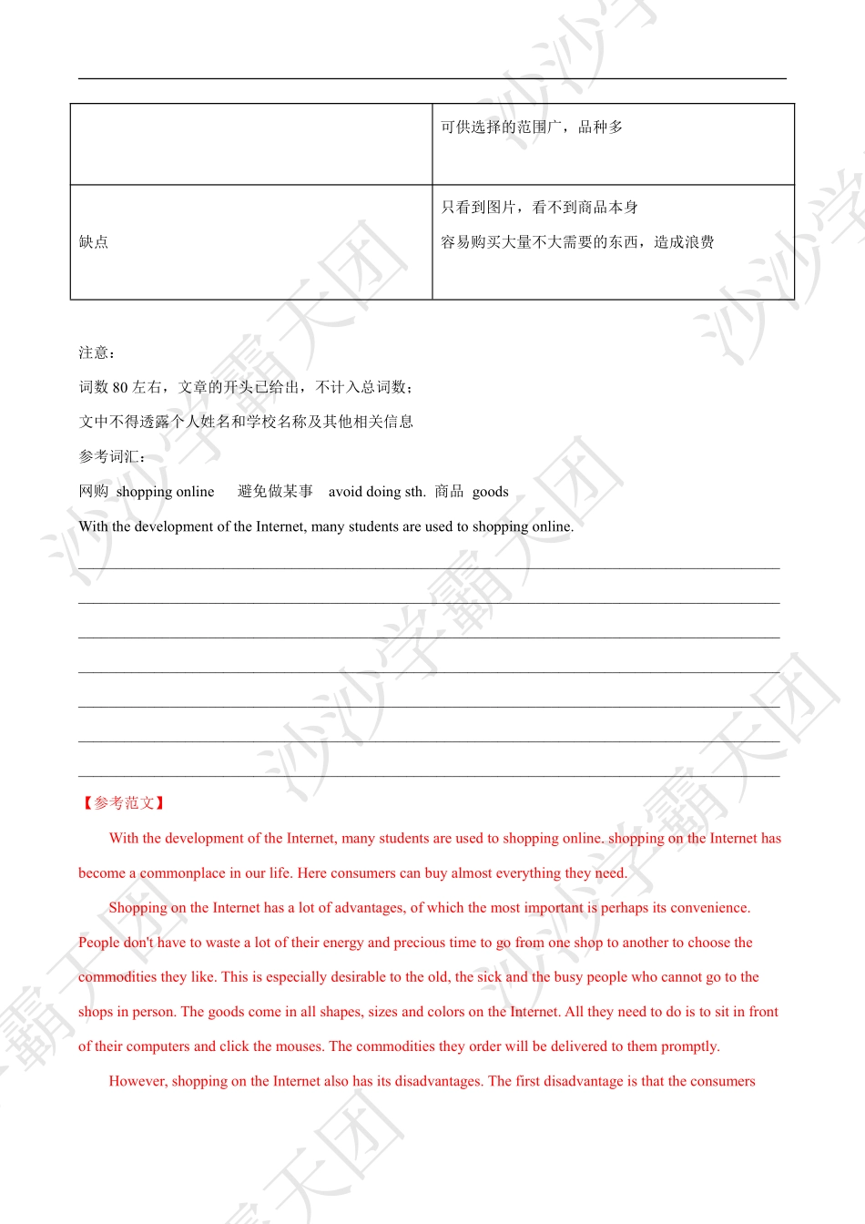 02.热点04 网购-2020中考英语作文热点素材+精彩范文.pdf.pdf_第3页