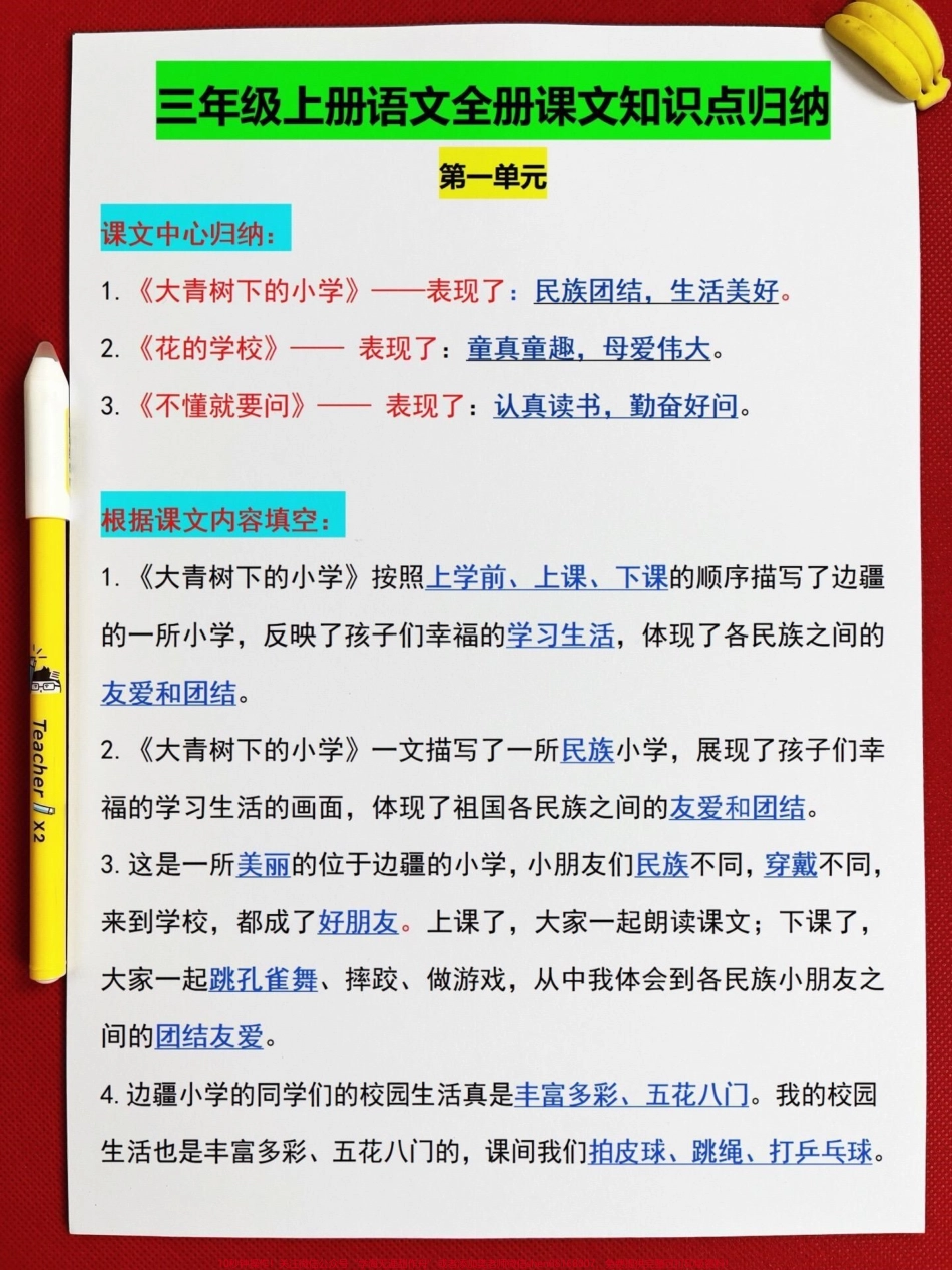 三年级上册语文全册课文中的知识点归纳资料三年级上册语文重点难点都在这里暑假可以提前预习老师精心整理家长给孩子打印出来背一背吧！#三年级上册 #三年级上册语文 #三年级预习 #二升三 #暑假作业.pdf_第2页