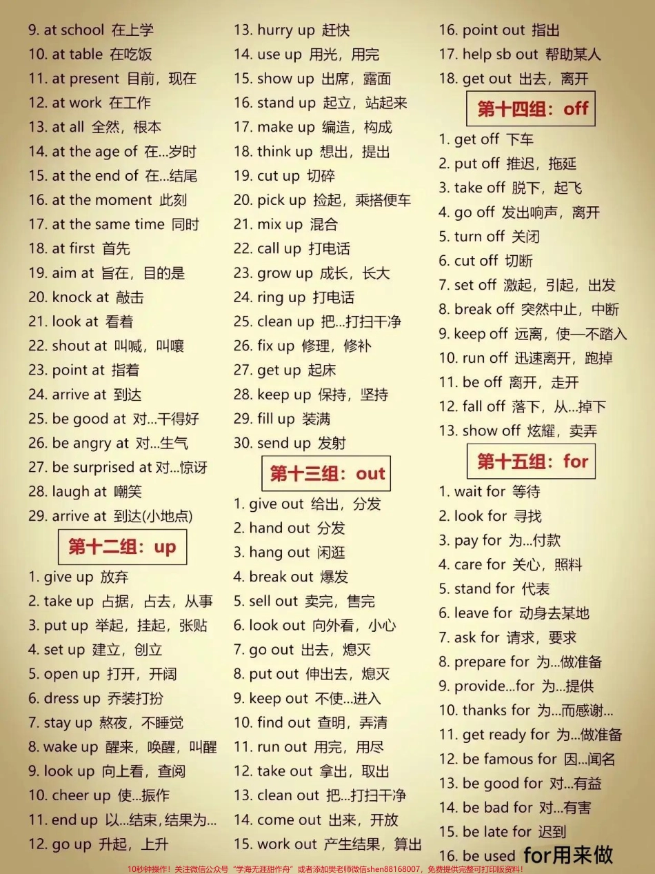 做英语完型填空要背的28组重点短语#做英语完型填空要背的重点短语#28组重点英语短语 英语必备完型固定搭配!共28组完型满分!暴涨词汇量!.pdf_第3页