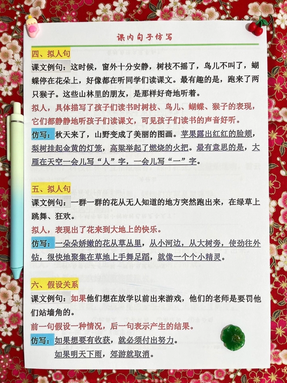 想要在三年级上册语文考试中获得98分以上的成绩必须掌握句子仿写！快来打印一份晨读晚背资料吧！#三年级上册语文 #句子仿写 #知识点总结.pdf_第3页