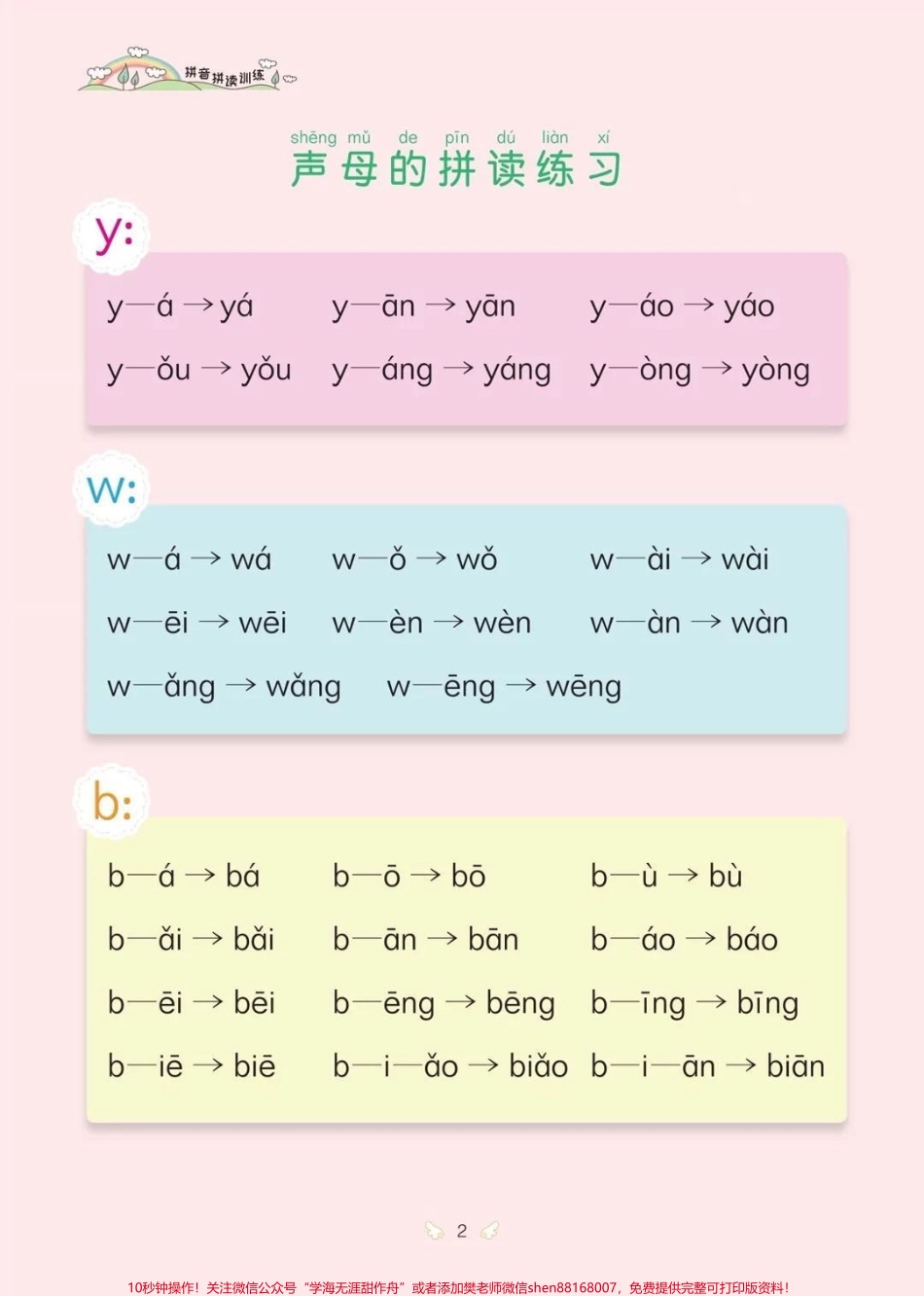 一年级上册拼音拼读专项训练暑假一定多练习#一年级#教育 #小学语文 #学习 #每天学习一点点.pdf_第2页