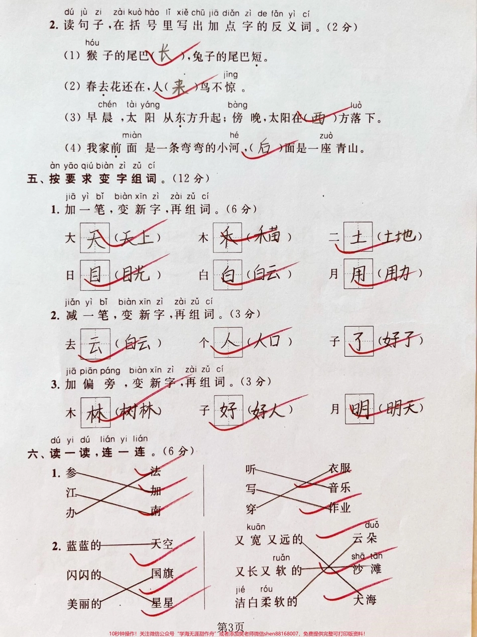 一年级上册语文期末分类词语整理专项#一年级 #一年级语文 #每天学习一点点 #期末复习 #期末考试.pdf_第3页