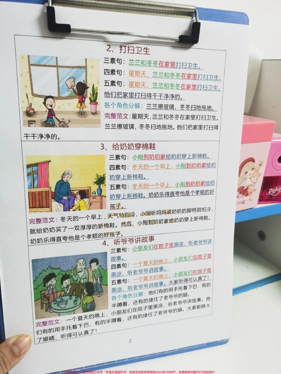 一年级太需要这个看图写话句式训练了看图写话不会写从三要素四要素开始提升写作能力！#语文 #看图说话 #一二年级看图写话 #知识分享 #看图写话.pdf_第2页