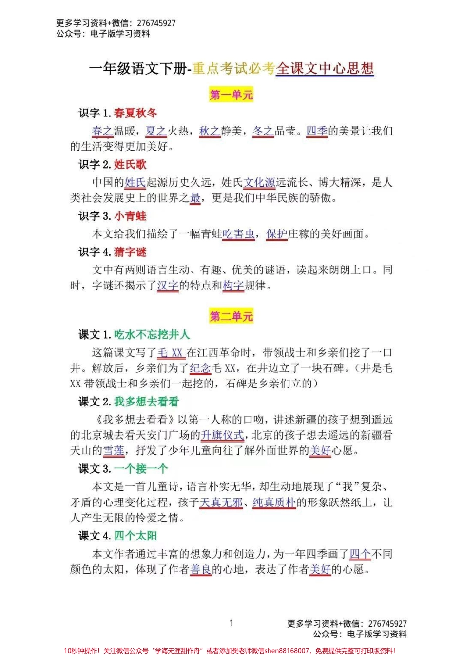 一年级下册重点 必考题#父母必看系列#家长收藏孩子受益 #正确的引导孩子陪伴孩子 #正确引导教育孩子.pdf_第2页