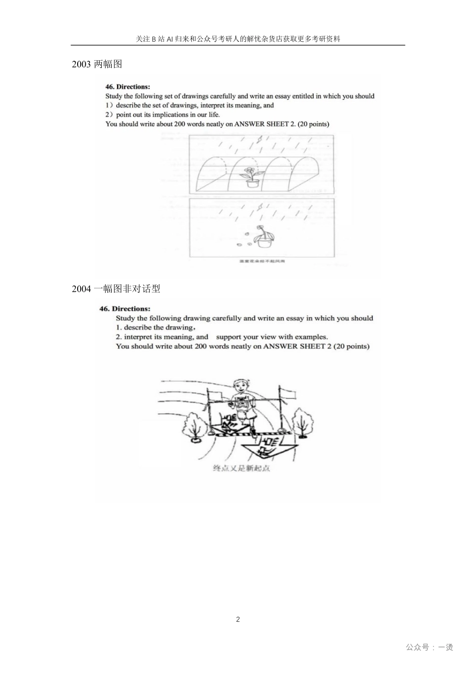 附：历年图画、图表作文题目汇总.pdf_第2页