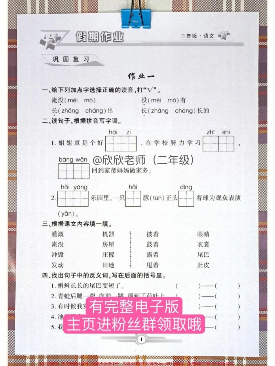 二年级语文寒假作业 每日一练#二年级 #寒假充电计划 #寒假作业 #二年级语文 #家长收藏孩子受益.pdf_第2页