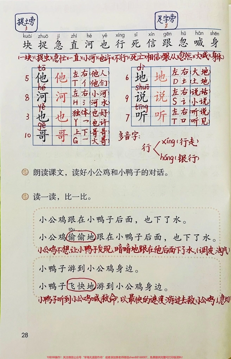 一年级下册语文第三单元课堂笔记#知识分享 #一年级 #家长收藏孩子受益 #一年级语文下册 #课堂笔记.pdf_第3页