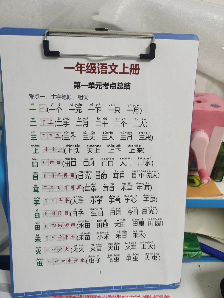 一年级语文高频考点语文就是要多复习多练习这套高频考点寒假跟娃用起来#每天学习一点点 #语文学习 #小学语文知识点 #小学语文 #语文学习方法.pdf_第1页