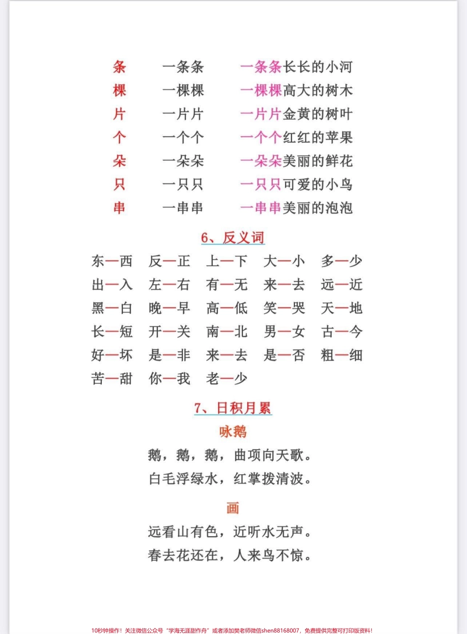 一年级语文考前必备知识清单一年级语文上册重点必考词语积累#一年级 #词语积累 #一年级语文上册#一年级重点知识归纳 #家长收藏孩子受益.pdf_第3页