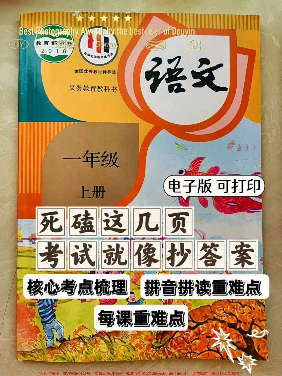 一年级语文上册期中考试卷单元测试高频测试#一年级重点知识归纳 #拼音 #识字 #生字词 #期中考试成绩出炉.pdf_第1页
