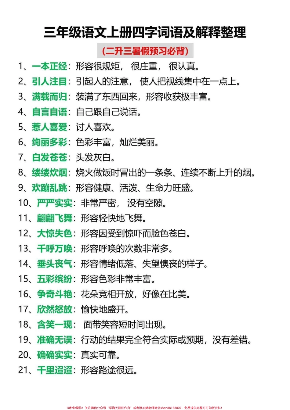 三年级上册四字成语的解释三年级上册四字成语的解释给同学们整理好了打印一份读一读背一背吧#三年级语文 #二升三.pdf_第1页