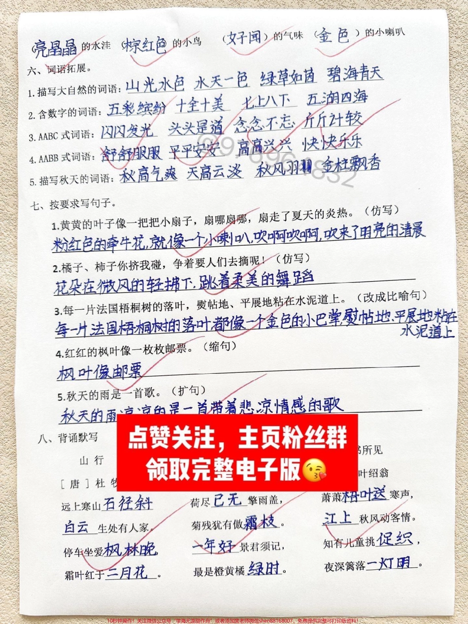 三年级上册语文第二单元基础要点练习题三年级上册语文第二单元基础要点练习题#三年级上册语文 #三年级 #必考考点 #三年级语文重点归纳 #基础知识.pdf_第3页