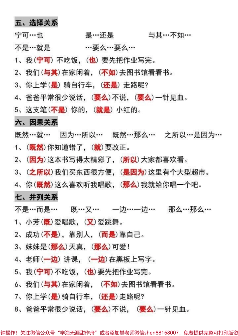三年级上册语文关联词专项练习汇总三年级上册语文关联词的分类和运用这里总结得非常全面关联词是常考知识点孩子们一定要弄明白这些关联词的用法家长们替孩子收藏起来吧！#三年级上册语文 #知识点总结 #关联词 #必考考点 #学霸秘籍.pdf_第2页