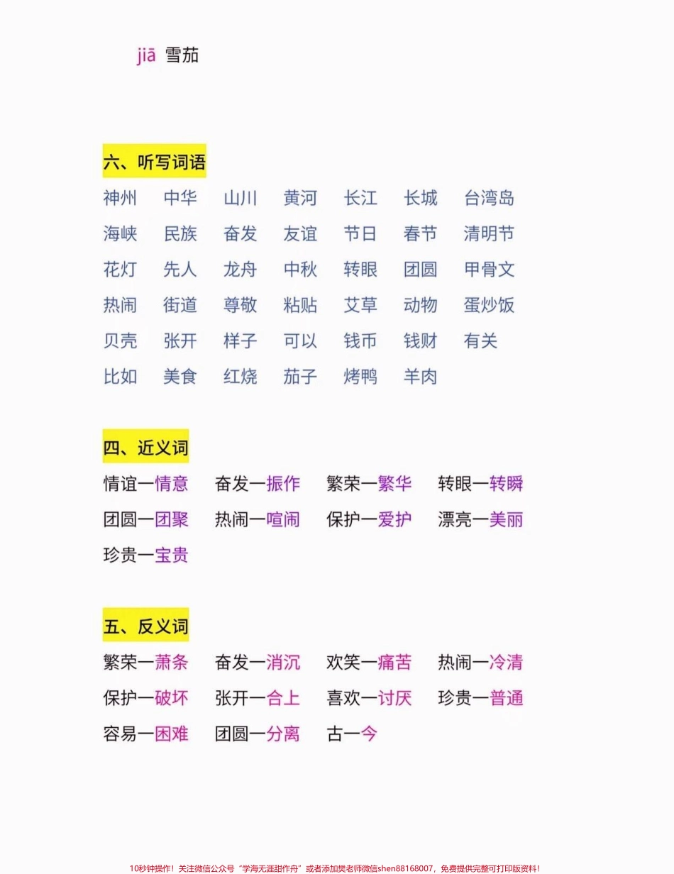 二年级语文下册第三单元知识点总结二年级语文下册第三单元知识点总结#第三单元 #知识点总结#二年级#二年级语文 #家长收藏孩子受益.pdf_第3页