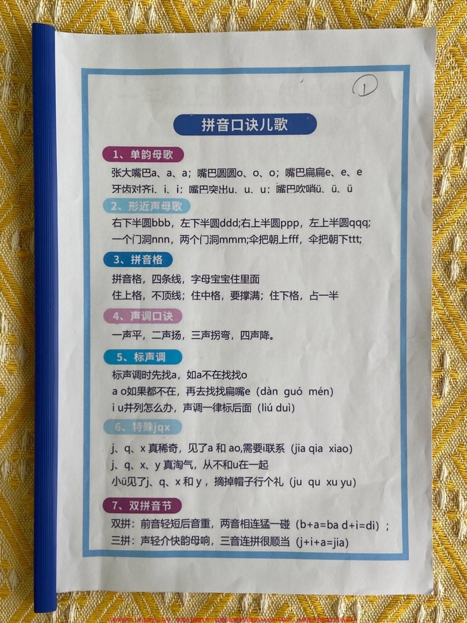 一年级上册拼音表拼音是一年级最重要也是最头疼的家长不会辅导是缺一份全面的拼音表有它可以让孩子全面系统的学习拼音家长一定要打印一份给孩子读一读#一年级 #一年级语文 #一年级重点知识归纳 #拼音.pdf_第1页