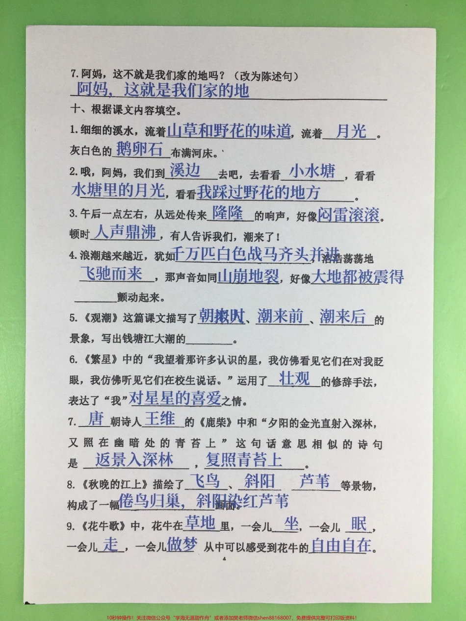 四年级上册语文第一单元基础知识测试卷#四年级 #四年级上册语文 #小学语文 #第一单元测试卷 #四年级语文.pdf_第3页