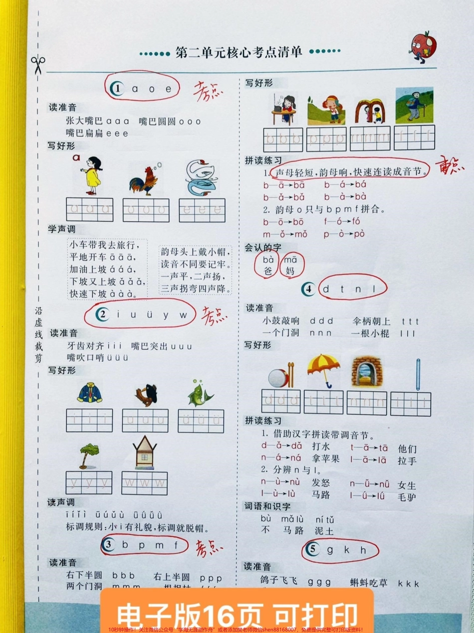 一年级语文上册期中考试考点归纳总结复习2022一年级语文上册一锭会考的考点清单一年级重点知识归纳抓紧时间复习吧一共16页可打印#一年级语文 #一年级重点知识归纳 #一年级语文上册 #一年级 #期中考试 @DOU+小助手.pdf_第3页