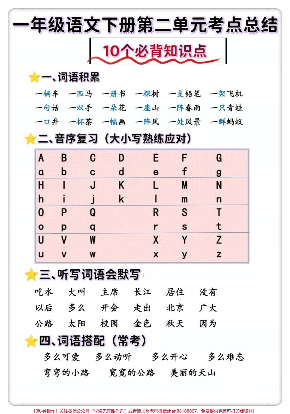 一年级语文下册第二单元重点#一年级 #一年级语文下册 #知识分享 #知识点总结 #小学语文知识点.pdf_第2页