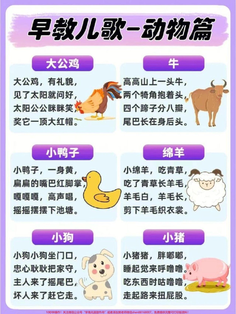 早教儿歌大全分享给大家给宝贝们读一读吧#宝宝儿歌 #家长收藏孩子受益 #亲子教育 #早教儿歌 #亲子互动.pdf_第1页