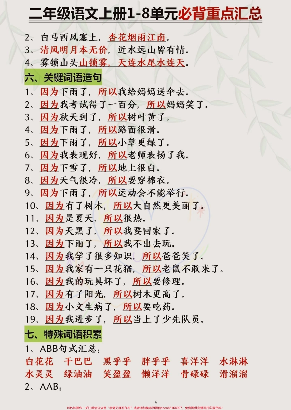 二年级语文上册1~8单元全册重点总结#二年级上册语文 #二年级语文上册知识归纳 #二年级语文上册 #知识点总结.pdf_第2页