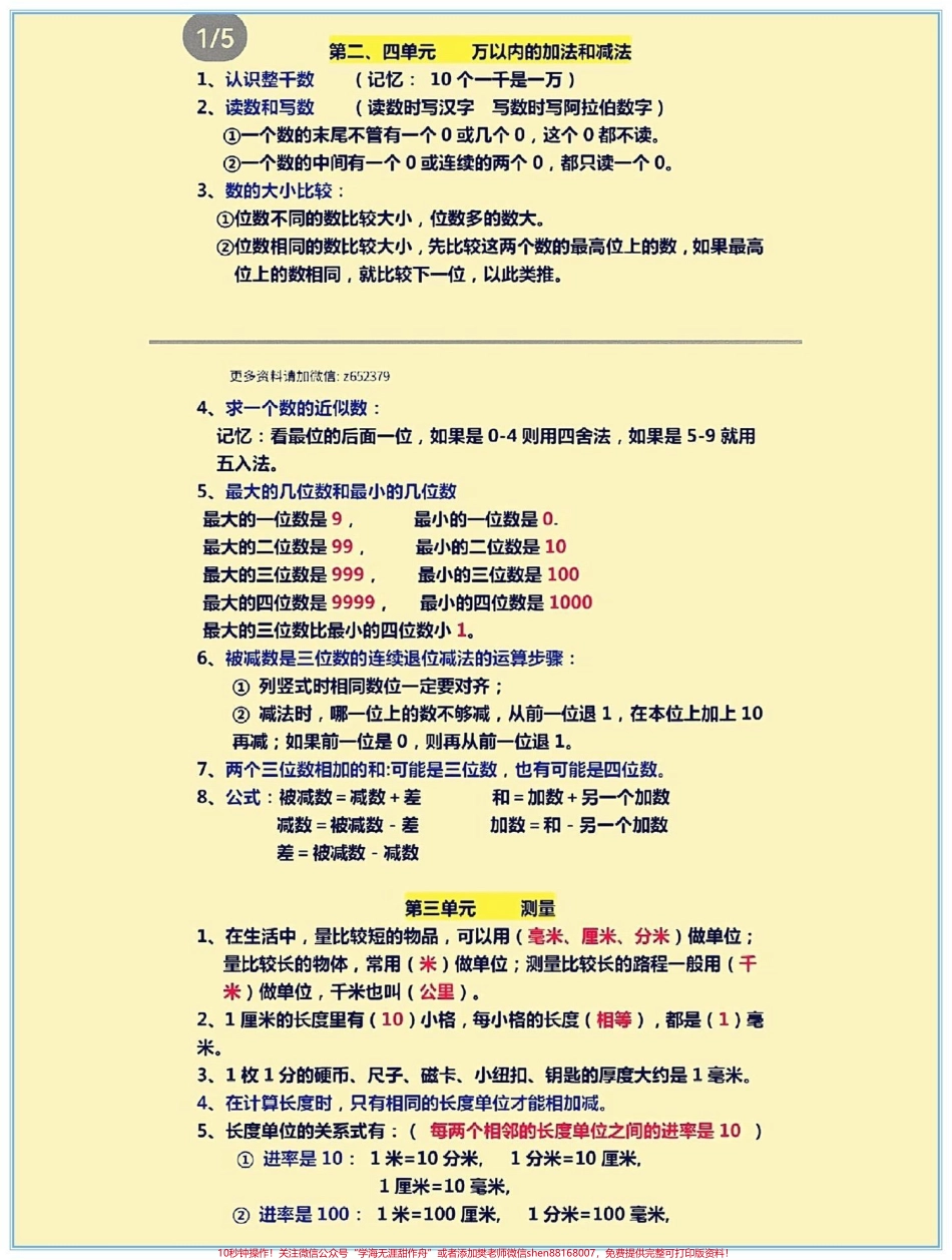 三年级上册数学知识点归纳总结#知识点总结 #学习资料分享 #三年级上册数学 #数学#数学知识点总结.pdf_第2页