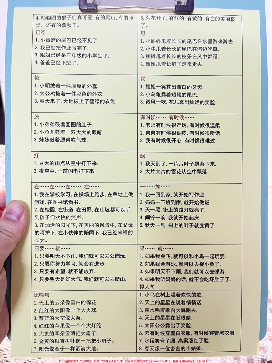我们整理了二年级句子仿写汇总并将其打印出来以便于边学边积累这份学习资料可以帮助大家提高二年级语文水平欢迎分享#学习资料分享 #二年级仿写句子 #二年级语文.pdf_第3页