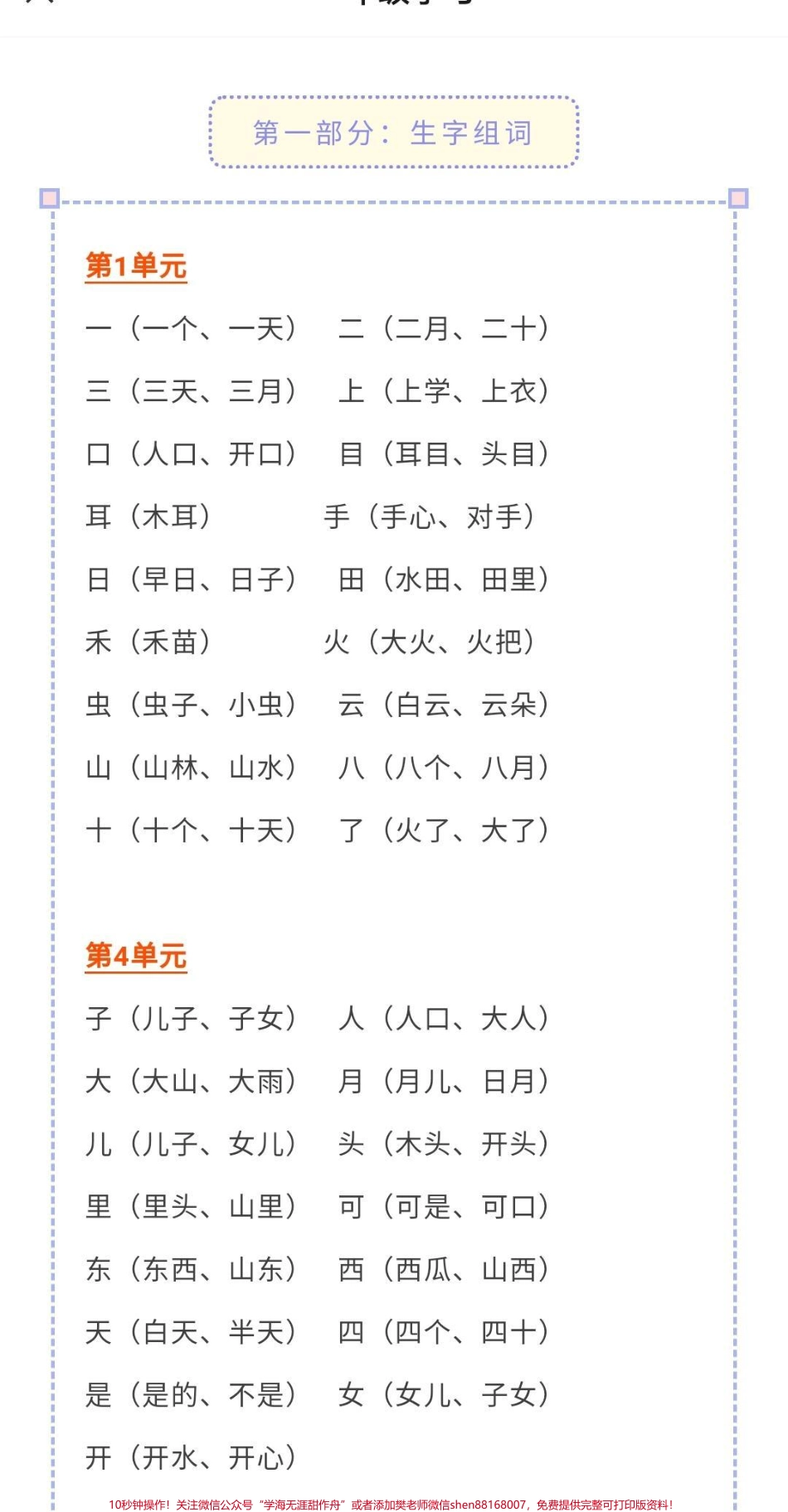 一年级语文课堂笔记#幼小衔接 #一年级#语文#必考考点 #开学季 期末考试必考题易错题一年级语文生字组词造句近反义词多音字叠词量词必背古诗日积月累.pdf_第1页