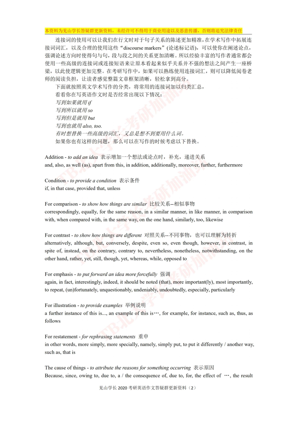 GX-02 连接词总结【微信公众号：一烫】免费分享.pdf_第1页