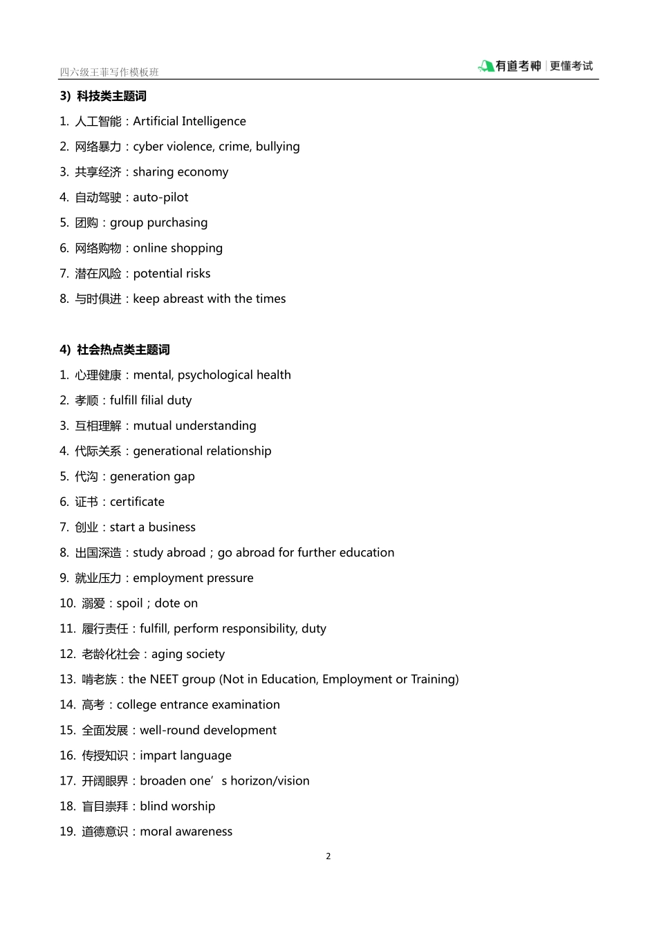 四六级王菲写作模板相关词汇.pdf_第2页