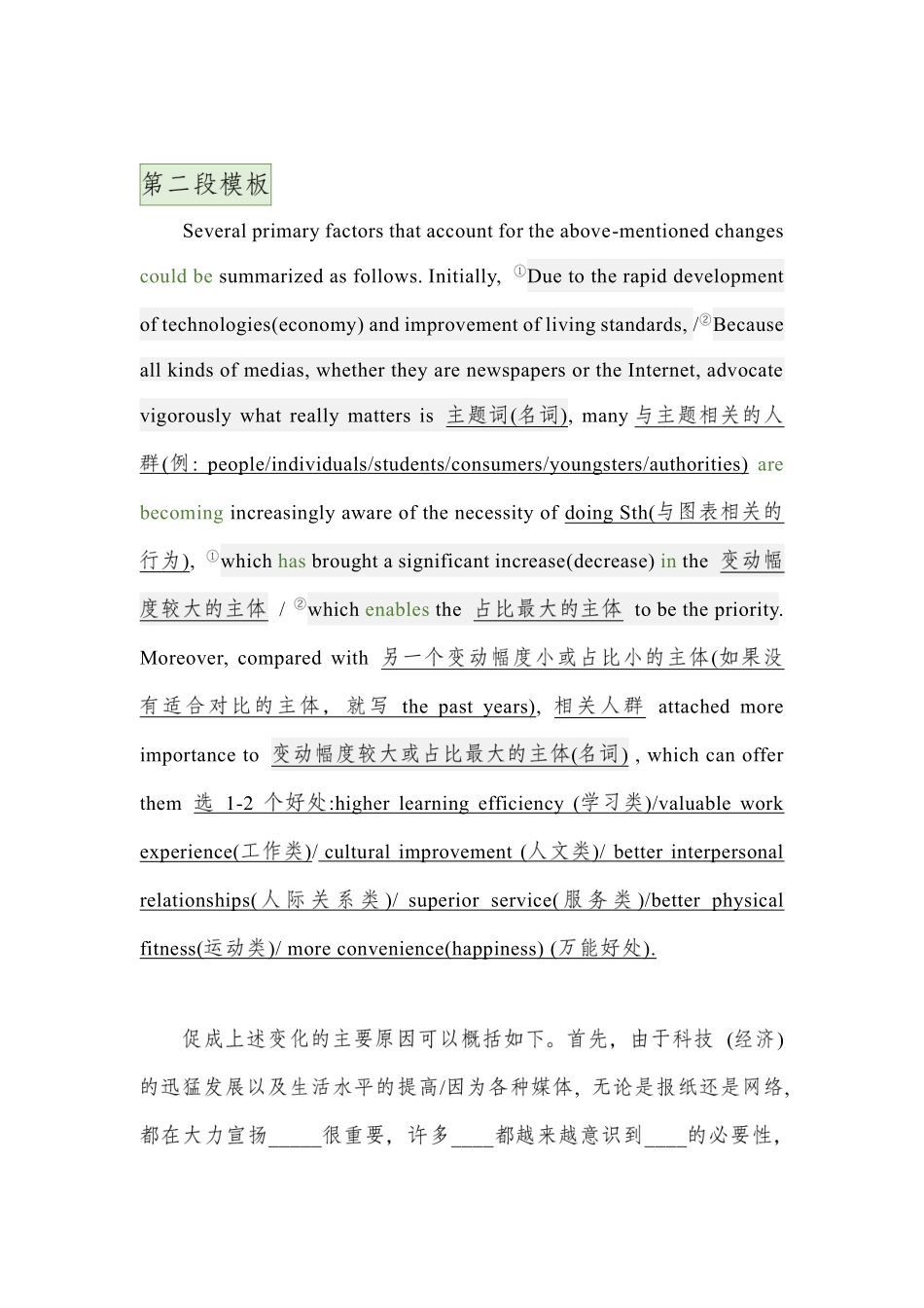 图表作文模板 【公众号：狗剩学长】.pdf_第2页