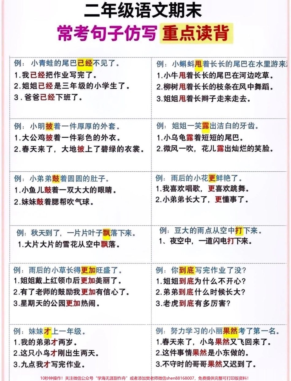 二年级语文常考知识点#关注我持续更新小学知识 #知识点总结 #学习资料分享 #开学必备 #小学语文知识点 @抖音小助手 @抖音来客官方助推官 @抖音创作者中心 @抖音热点宝 @抖音DOU+上热门.pdf_第2页