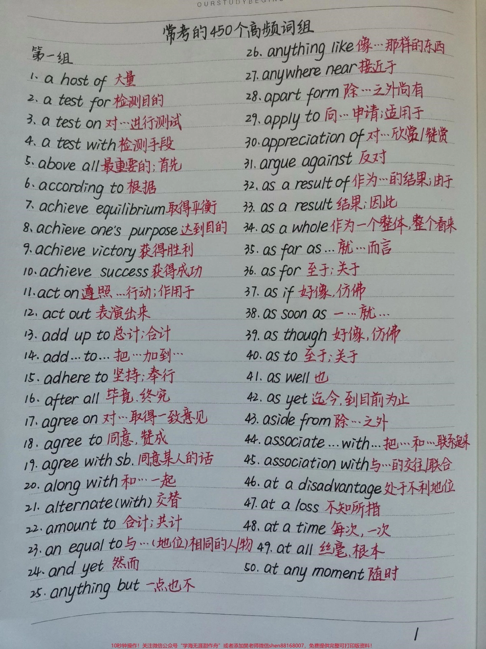 反反复复的把这篇词汇背熟之后你会发现你的英语阅读理解就像开了挂一样刷到了就开始背一切都还来得及#英语 #阅读理解 #手写笔记 #图文伙伴计划 #抖音图文来了.pdf_第1页
