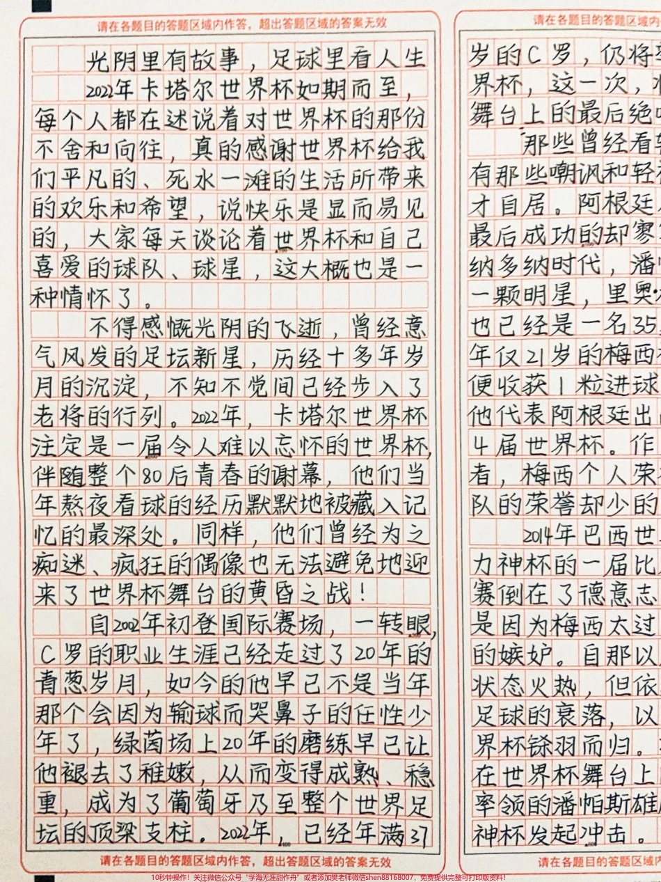 关于震撼人心的世界杯文章《光阴里有故事足球里看人生》#作文 #图文伙伴计划 #抖音图文来了.pdf_第1页