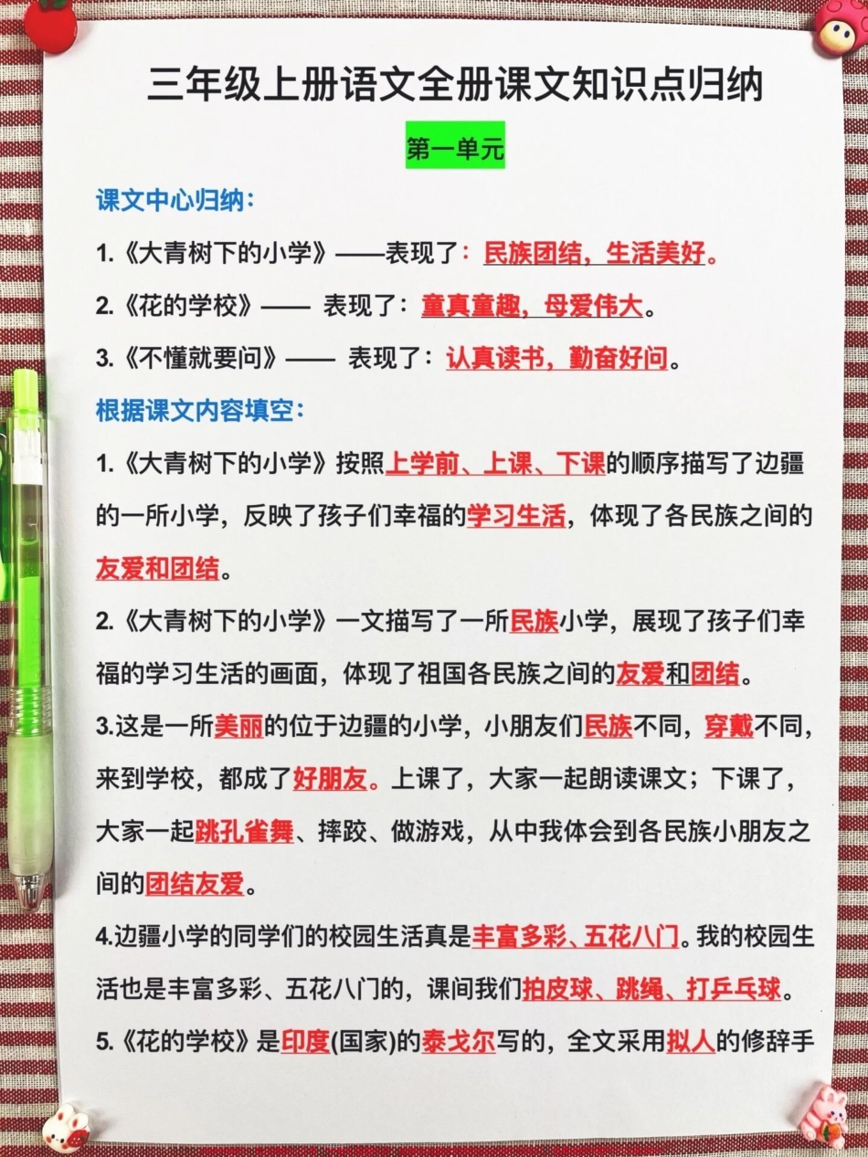 老师精心整理了三年级语文上册的重点难点建议家长打印出来给孩子预习一下为即将到来的二年级升三年级做好准备#二升三 #暑假预习 #三年级语文.pdf_第2页