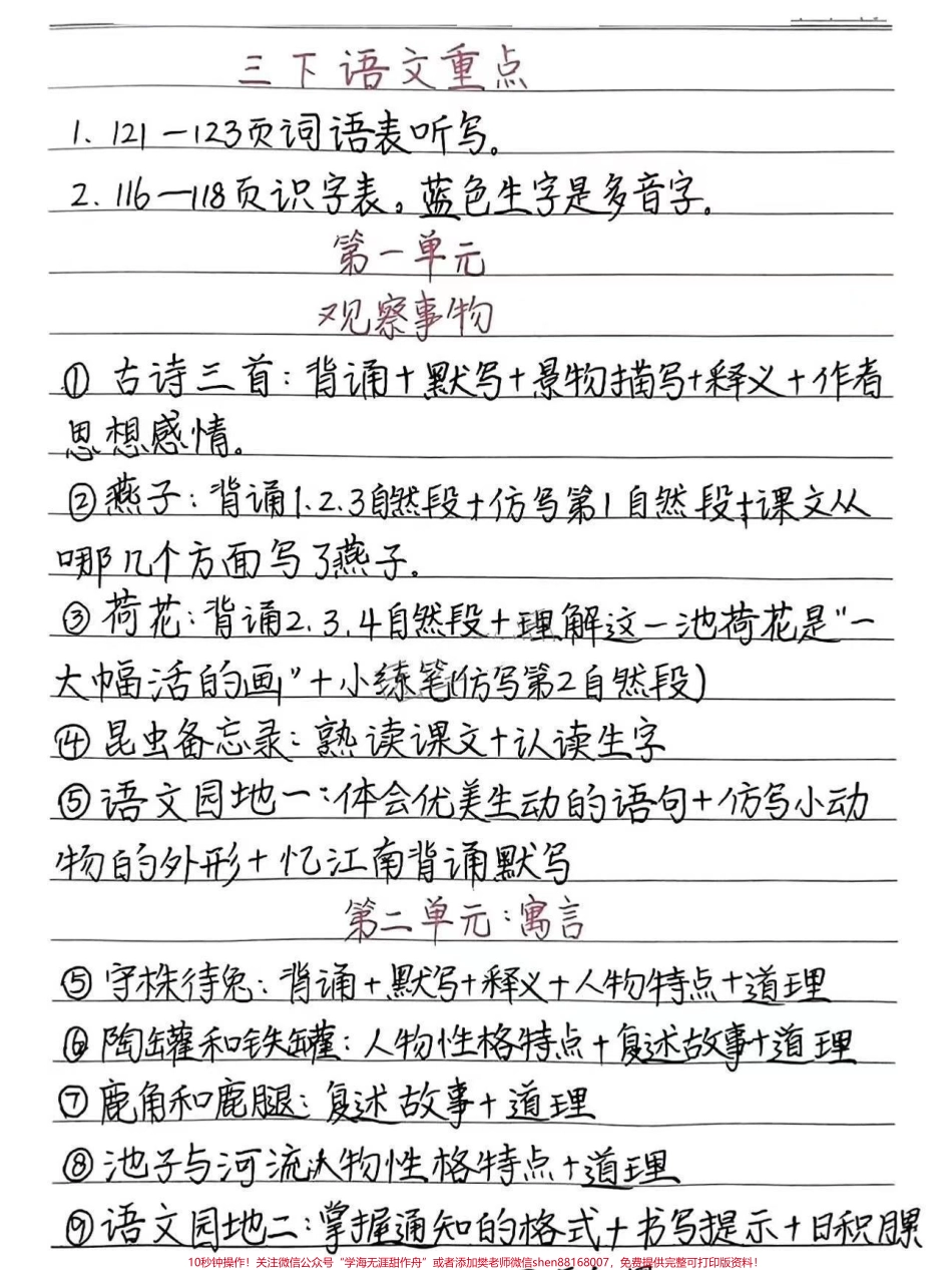 三年级下册语文1—8单元重点知识点归纳#教育 #三年级语文 #学习 #每天学习一点点 #家长收藏孩子受益.pdf_第1页